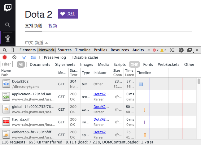 developer tools network
